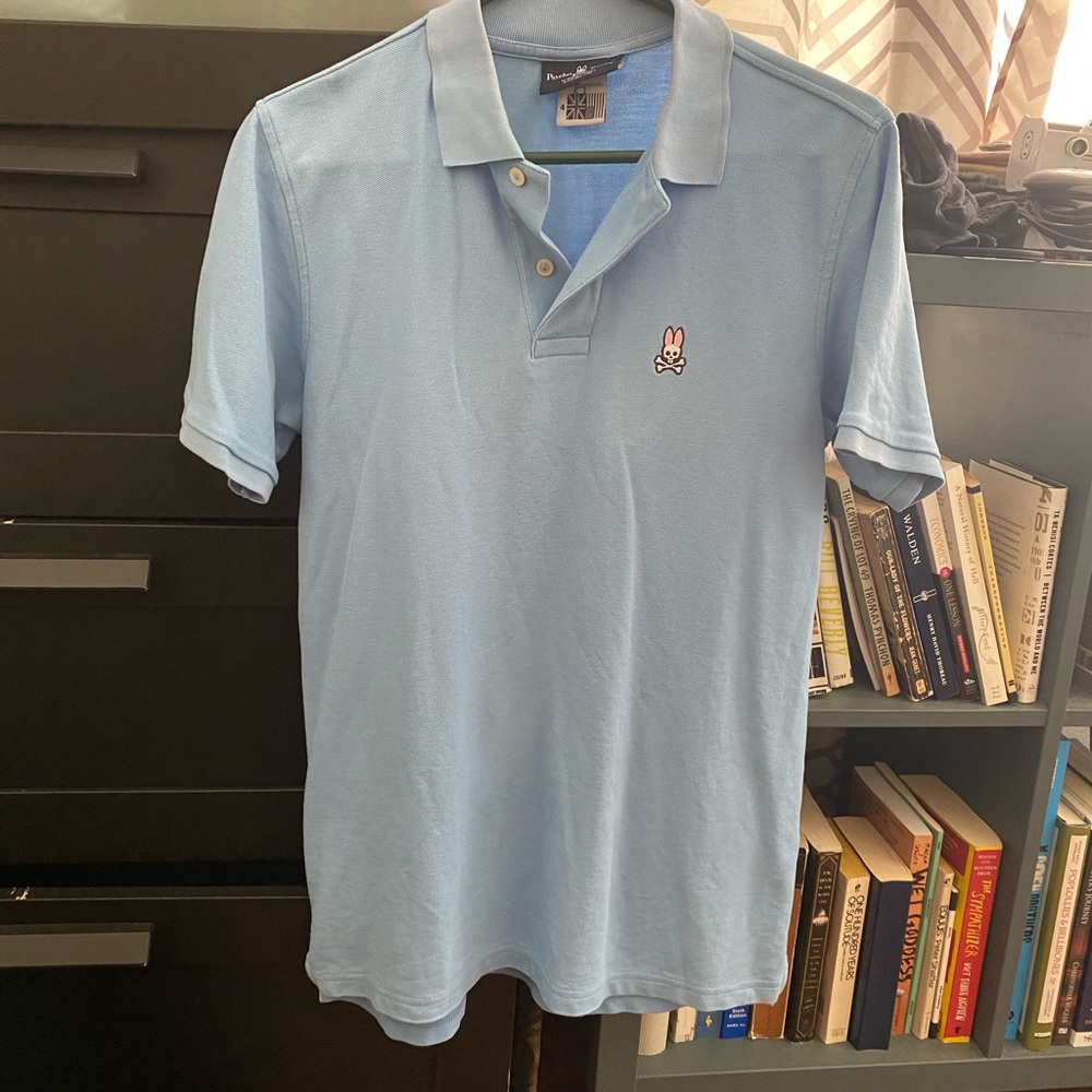 Brand new size 4 psycho bunny sky blue polo